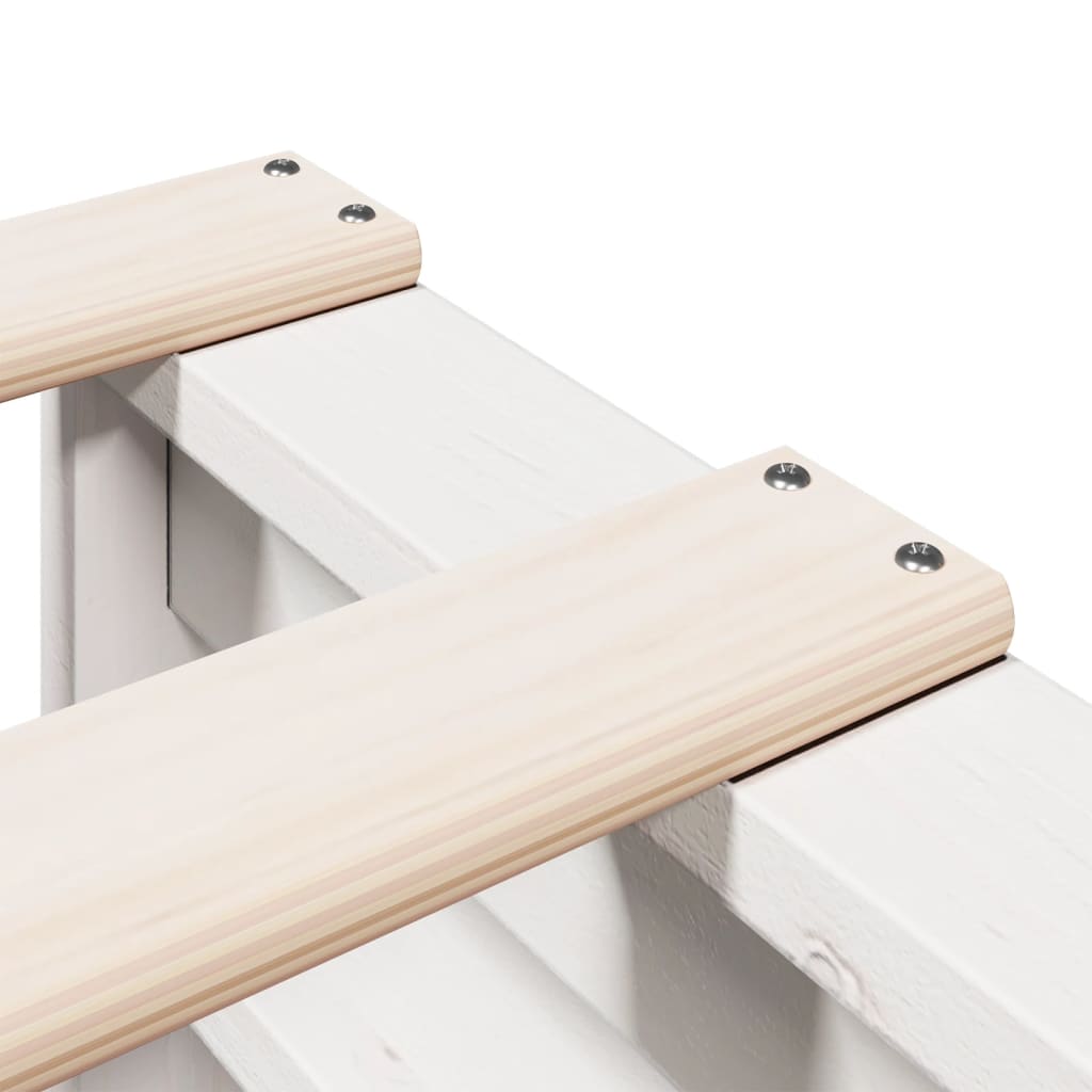vidaXL Bookcase Bed without Mattress White 160x200 cm Solid Wood Pine