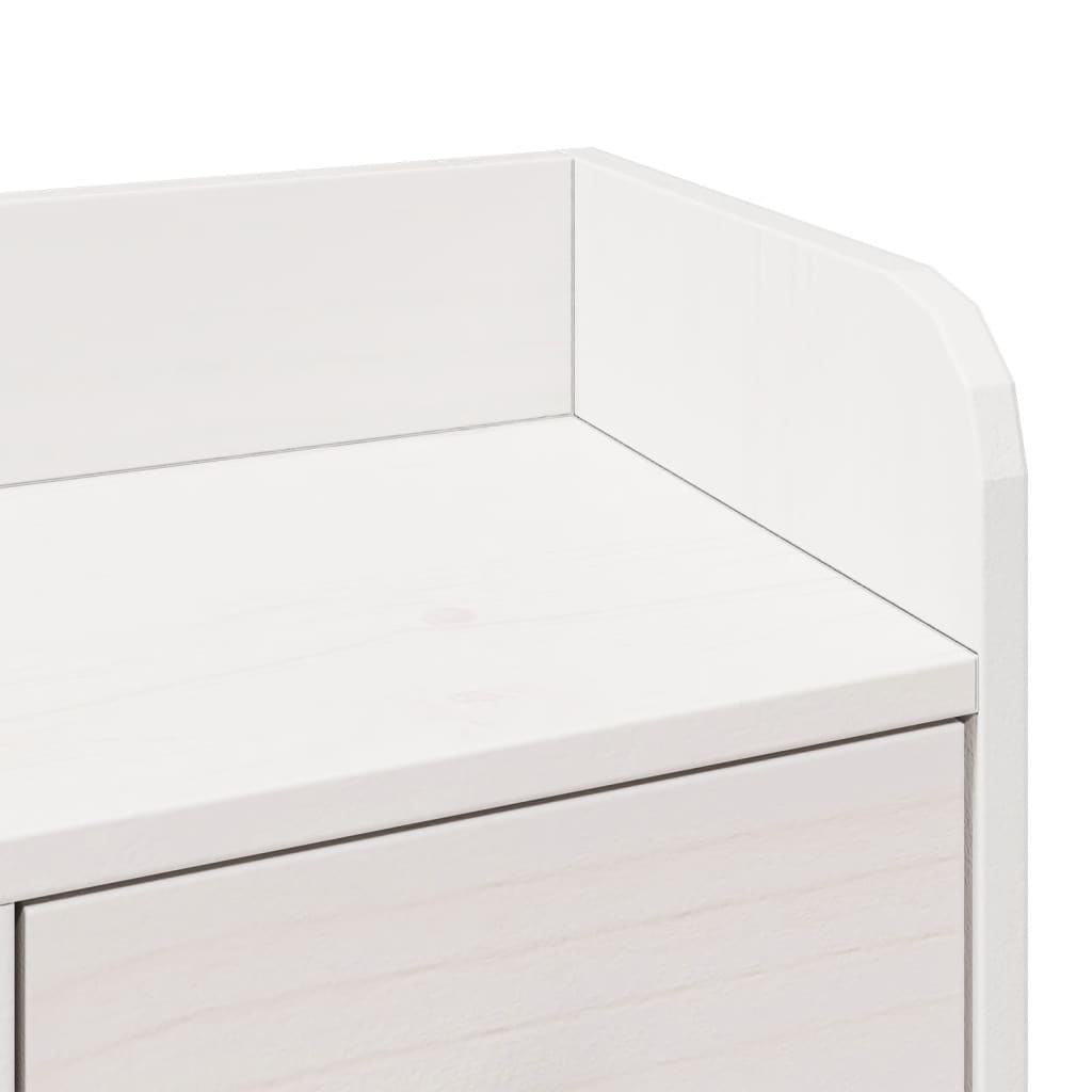 vidaXL Bookcase Bed without Mattress White 180x200 cm Super King Solid Wood Pine