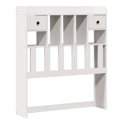 vidaXL Bookcase Bed without Mattress White 75x190 cm Small Single Solid Wood Pine
