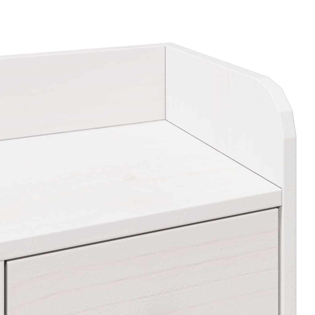 vidaXL Bookcase Bed without Mattress White 75x190 cm Small Single Solid Wood Pine