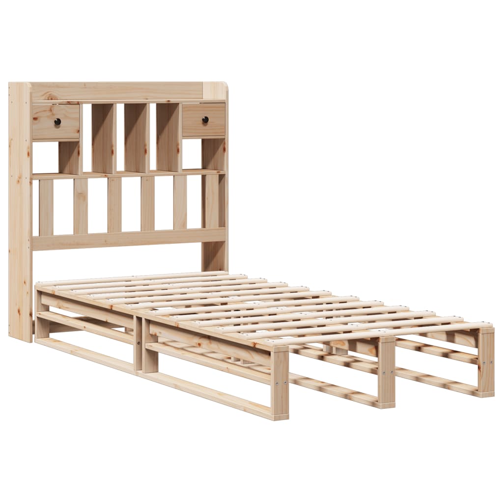 vidaXL Bookcase Bed without Mattress 90x190 cm Single Solid Wood Pine