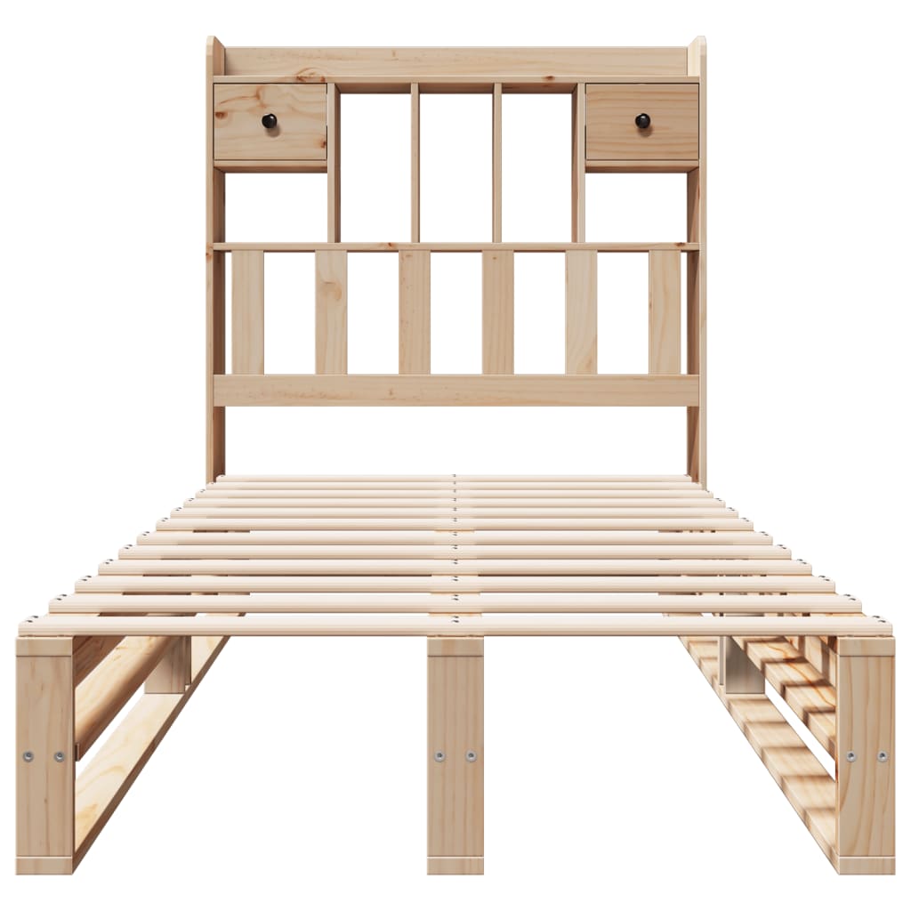 vidaXL Bookcase Bed without Mattress 90x190 cm Single Solid Wood Pine