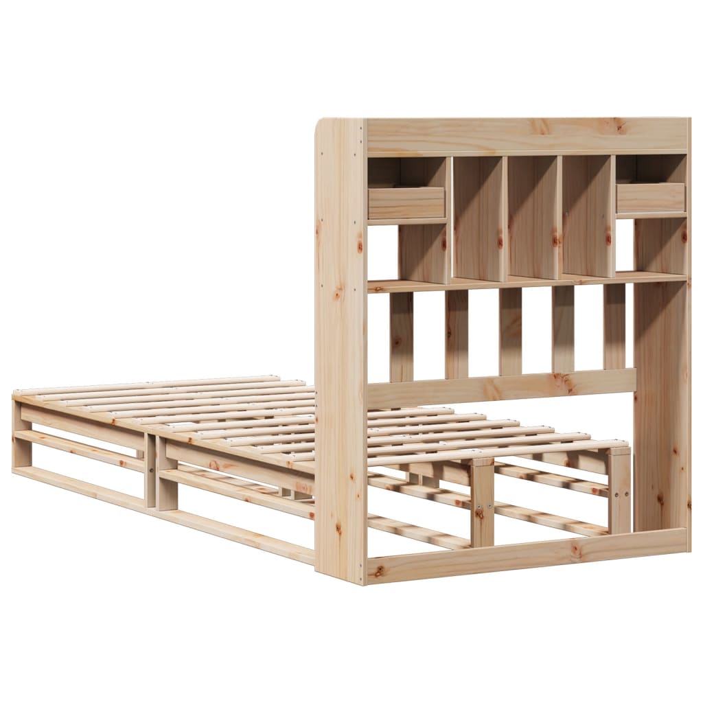 vidaXL Bookcase Bed without Mattress 90x190 cm Single Solid Wood Pine