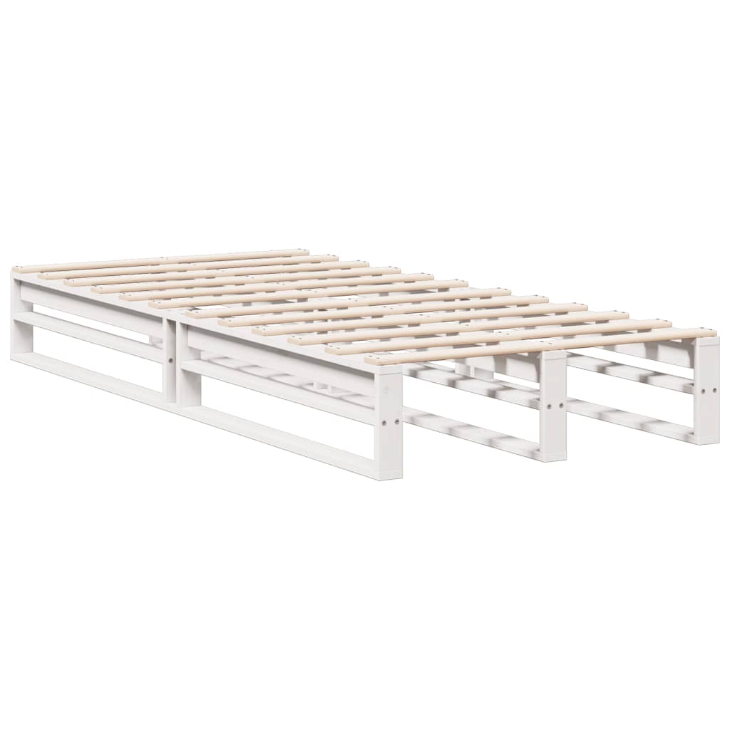 vidaXL Bookcase Bed without Mattress White 90x190 cm Single Solid Wood Pine