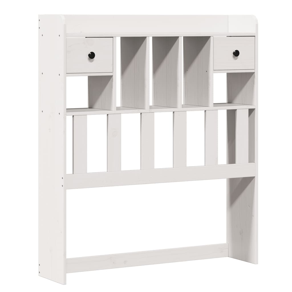 vidaXL Bookcase Bed without Mattress White 90x190 cm Single Solid Wood Pine