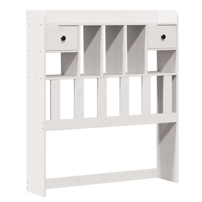 vidaXL Bookcase Bed without Mattress White 90x190 cm Single Solid Wood Pine