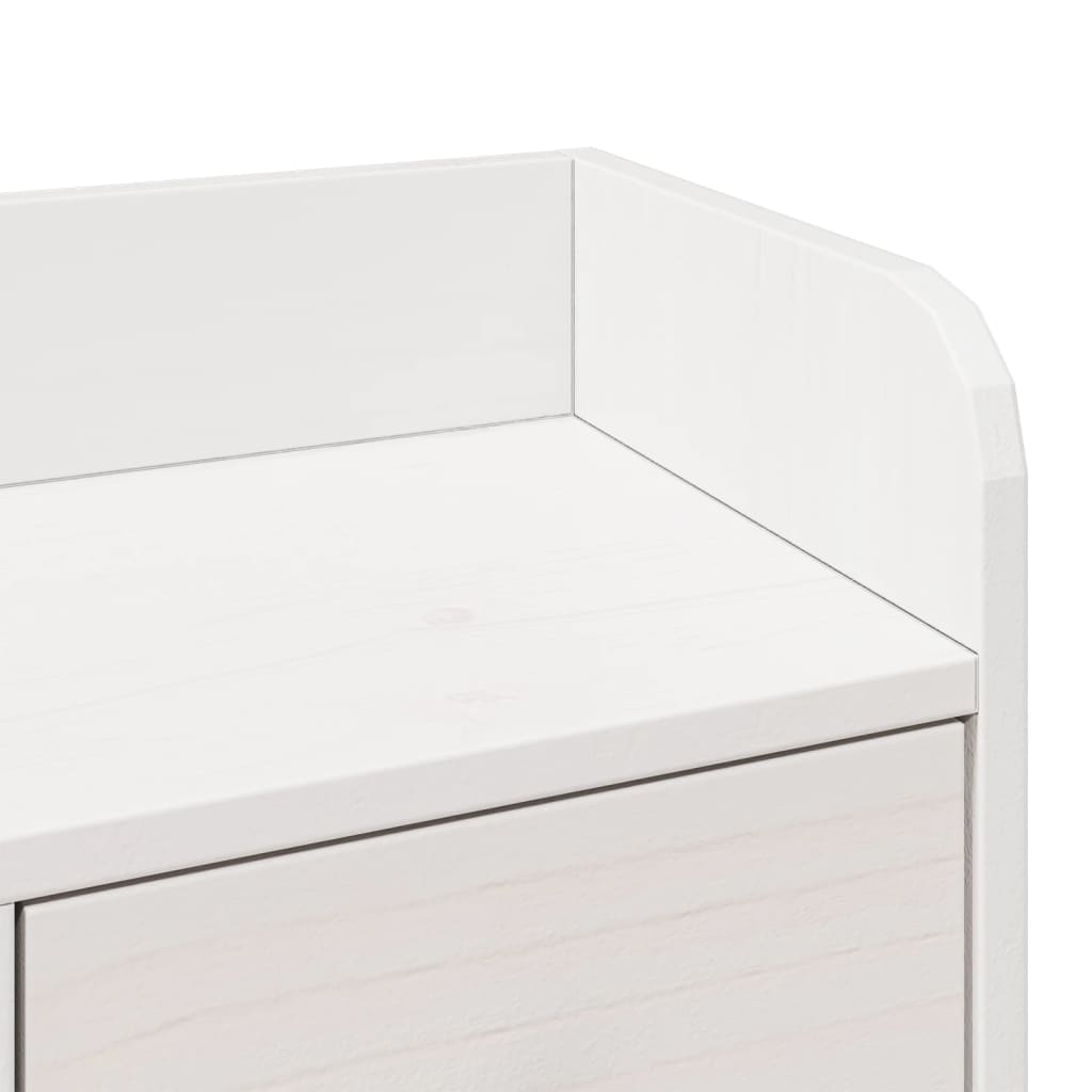 vidaXL Bookcase Bed without Mattress White 90x190 cm Single Solid Wood Pine