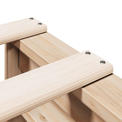 vidaXL Bookcase Bed without Mattress 135x190 cm Double Solid Wood Pine