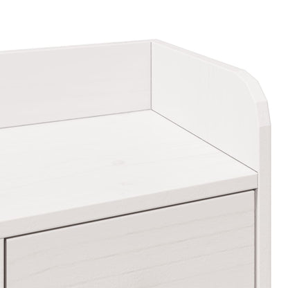 vidaXL Bookcase Bed without Mattress White 135x190 cm Double Solid Wood Pine