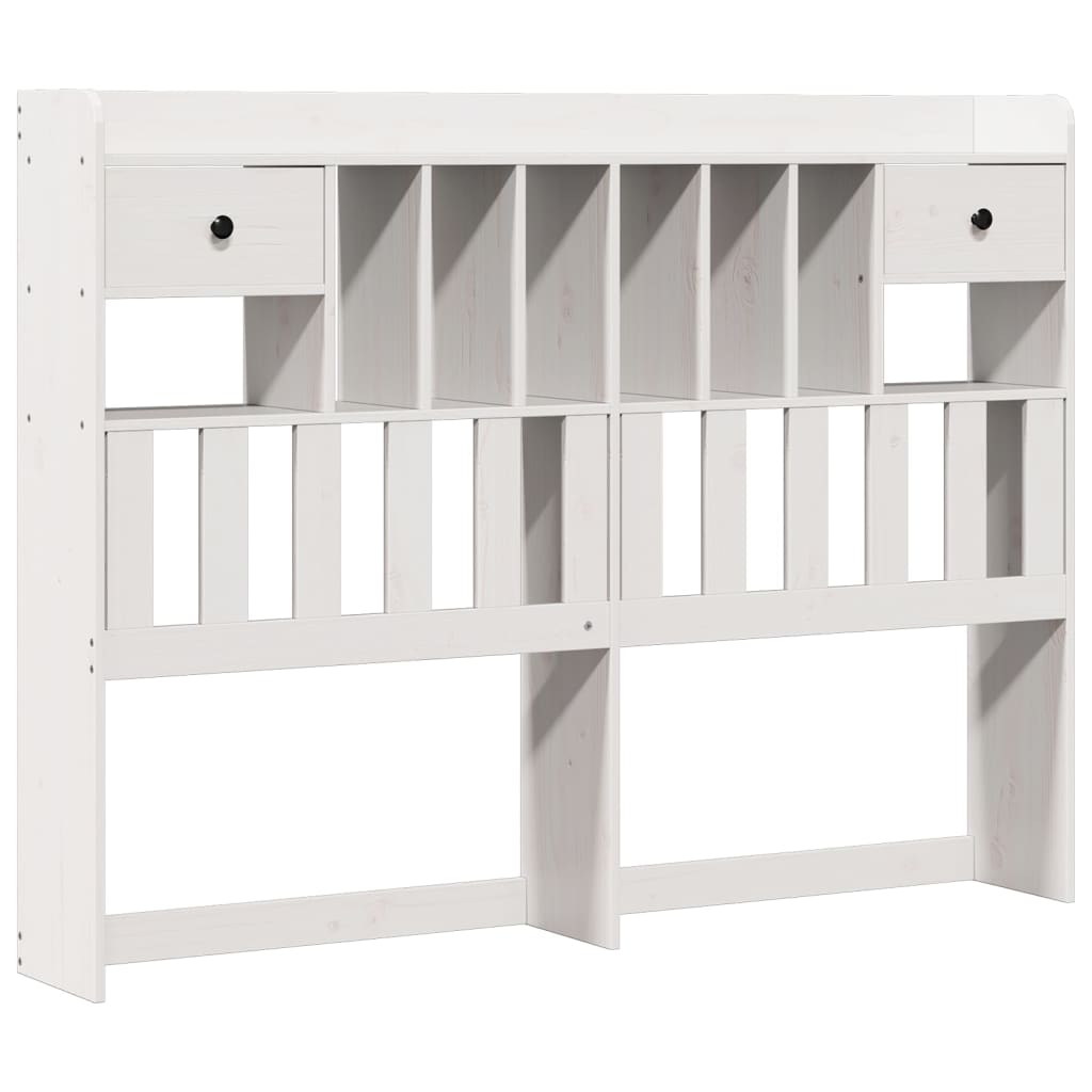 vidaXL Bookcase Bed without Mattress White 140x190 cm Solid Wood Pine