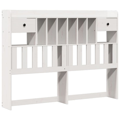 vidaXL Bookcase Bed without Mattress White 140x190 cm Solid Wood Pine
