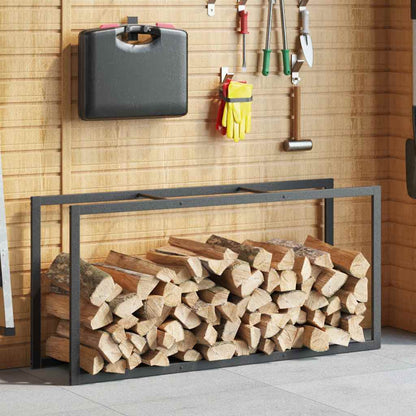 vidaXL Firewood Rack Black 55x30x116 cm Steel