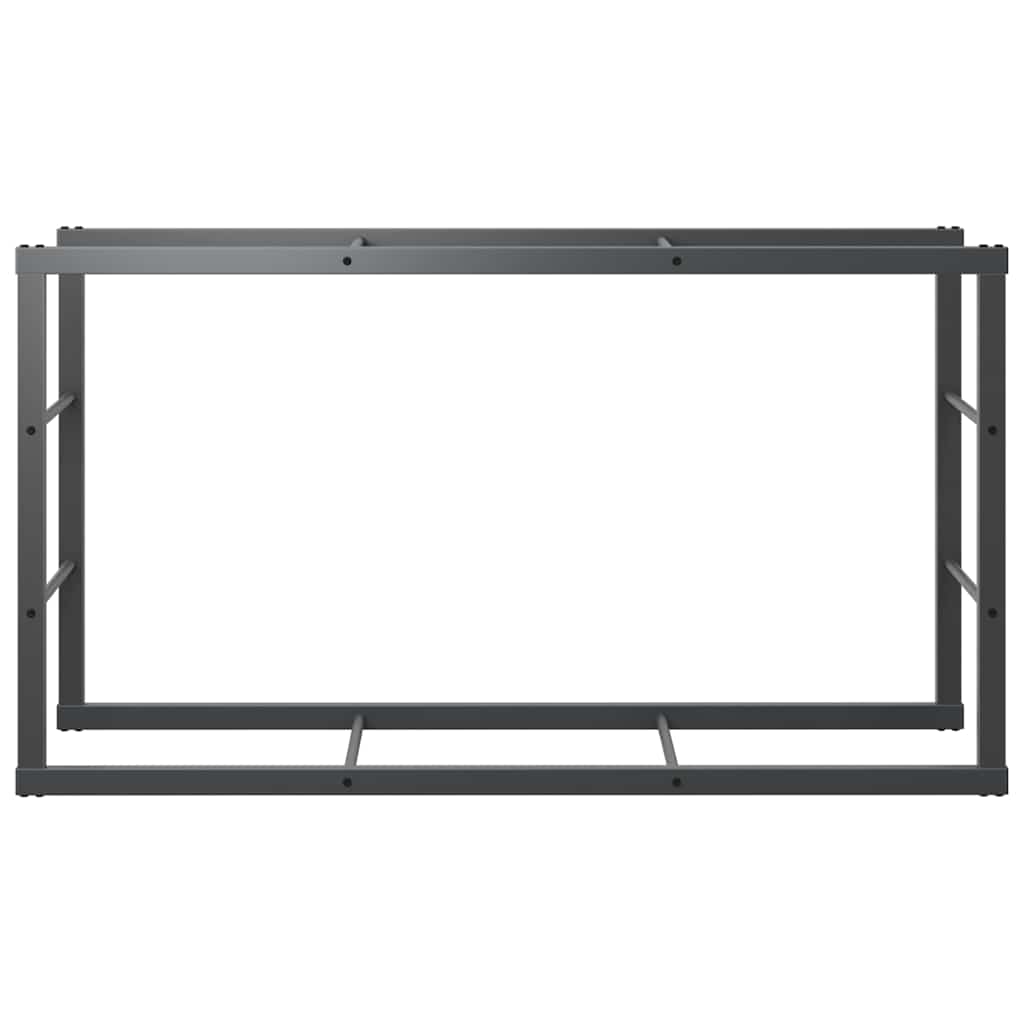 vidaXL Firewood Rack Black 110x30x61 cm Steel