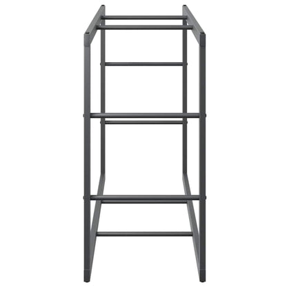 vidaXL Firewood Rack Black 110x30x61 cm Steel