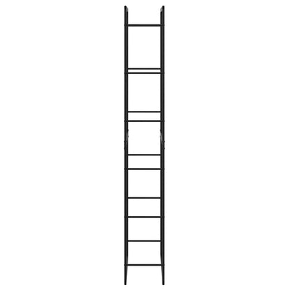 vidaXL Firewood Rack Black 50x30x209 cm Steel