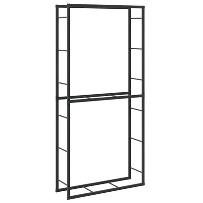 vidaXL Firewood Rack Black 100x30x209 cm Steel