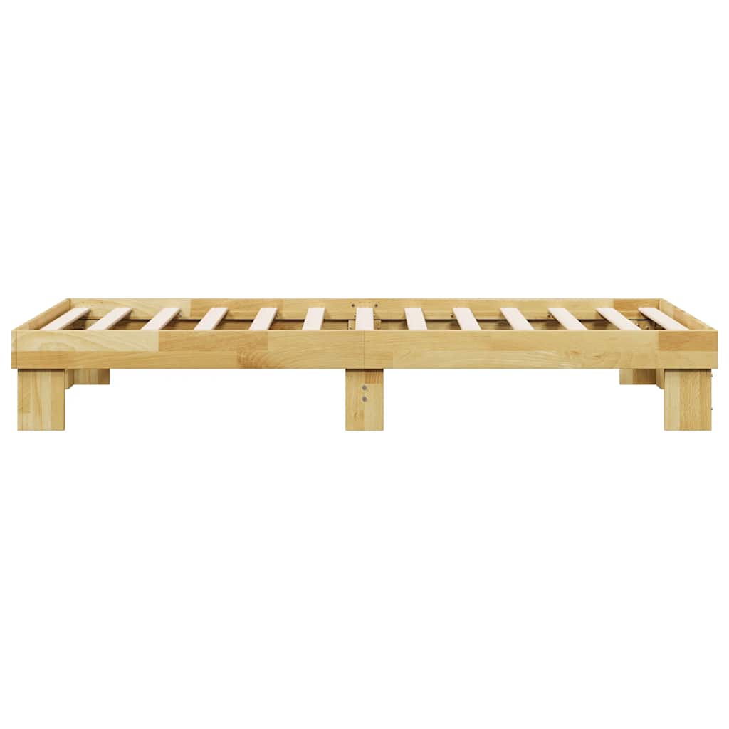 vidaXL Bed Frame without Mattress 75x190 cm Small Single Solid Wood Oak