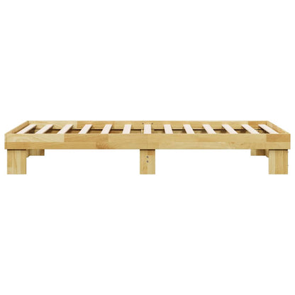 vidaXL Bed Frame without Mattress 75x190 cm Small Single Solid Wood Oak