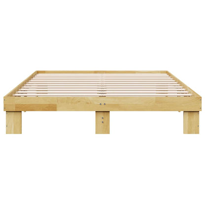 vidaXL Bed Frame without Mattress 135x190 cm Solid Wood Oak