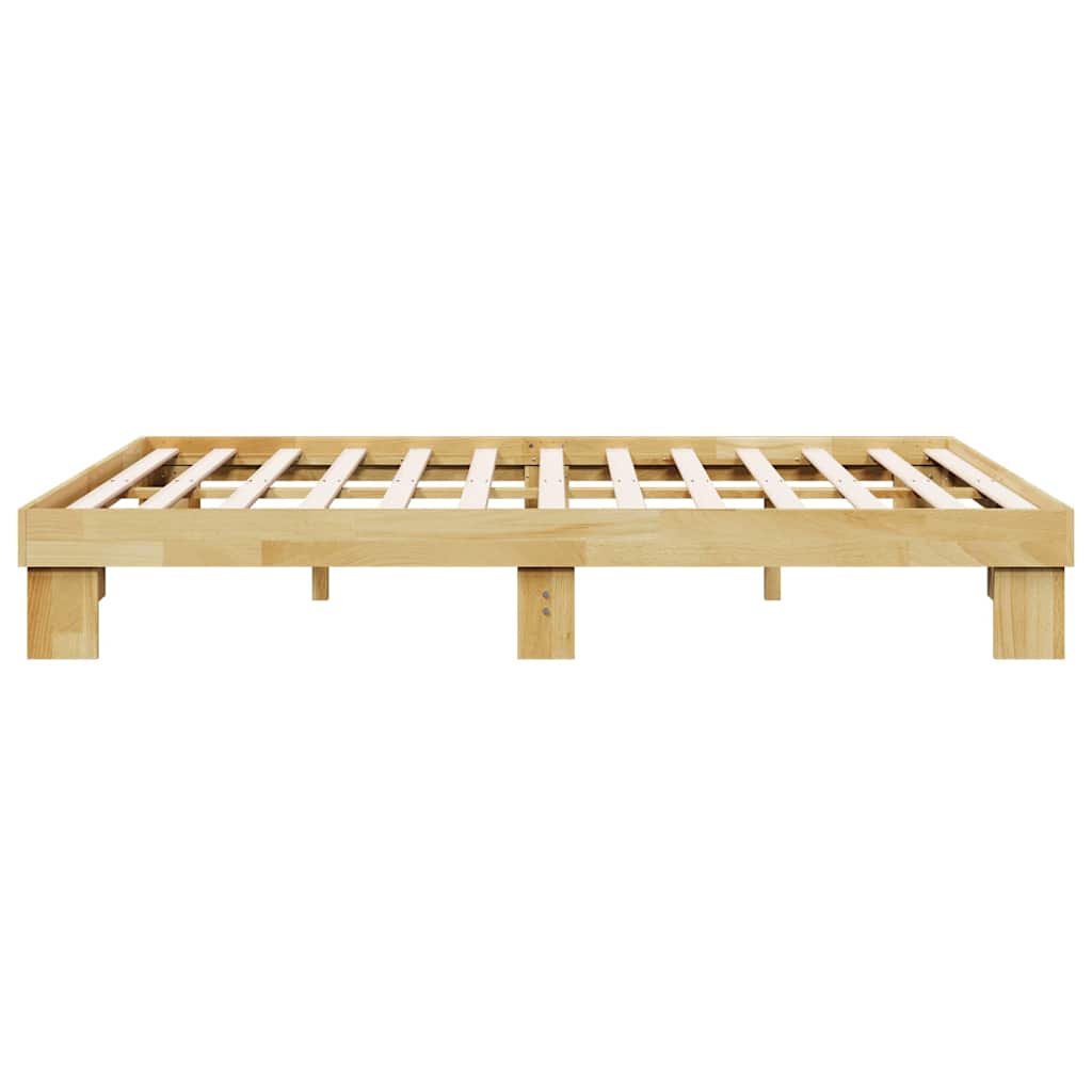 vidaXL Bed Frame without Mattress 135x190 cm Solid Wood Oak