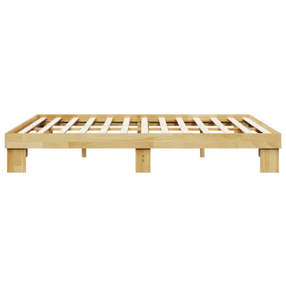 vidaXL Bed Frame without Mattress 135x190 cm Solid Wood Oak