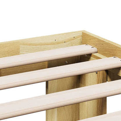 vidaXL Bed Frame without Mattress 135x190 cm Solid Wood Oak