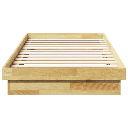 vidaXL Bed Frame Without Mattress 100x200 cm Solid Oak Wood