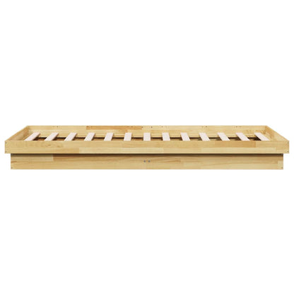 vidaXL Bed Frame Without Mattress 100x200 cm Solid Oak Wood