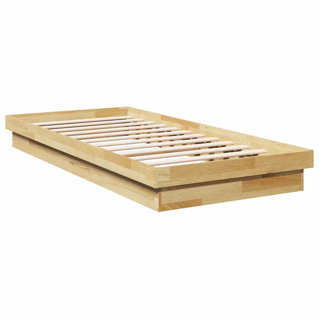 vidaXL Bed Frame Without Mattress 100x200 cm Solid Oak Wood