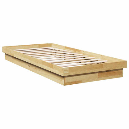 vidaXL Bed Frame Without Mattress 100x200 cm Solid Oak Wood