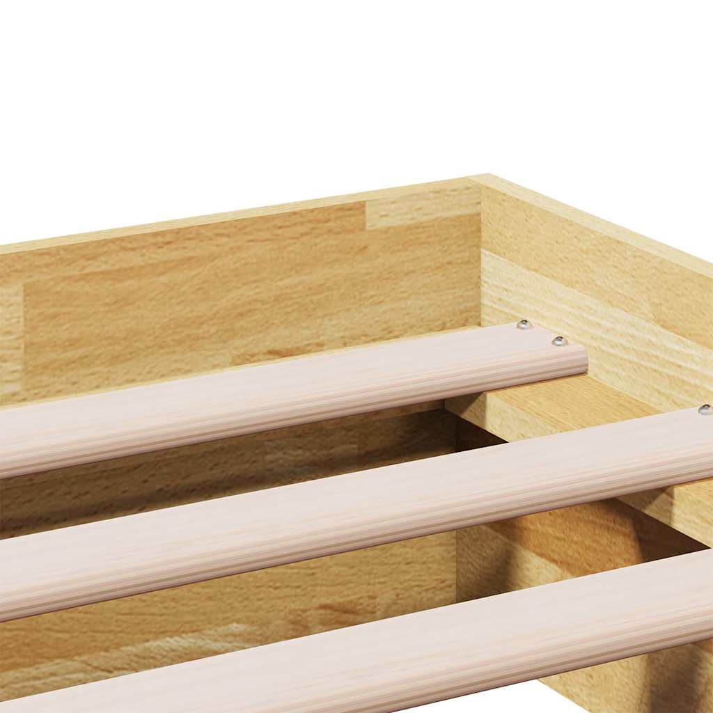 vidaXL Bed Frame Without Mattress 100x200 cm Solid Oak Wood