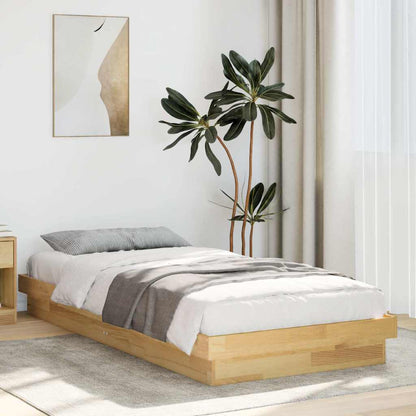 vidaXL Bed Frame Without Mattress 75x190 cm Solid Oak Wood