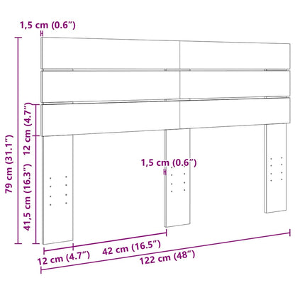 vidaXL Headboard 120 cm Solid Wood Oak
