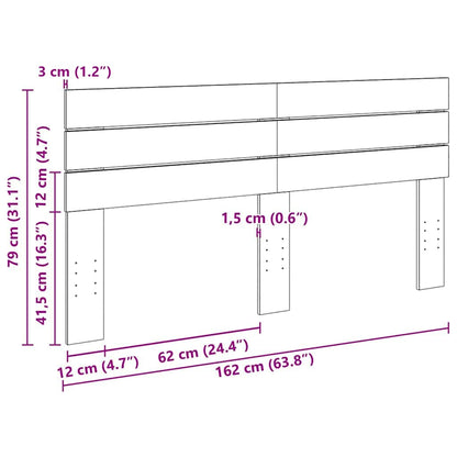 vidaXL Headboard 160 cm Solid Wood Oak