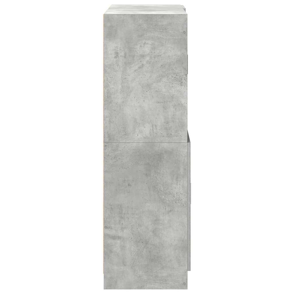 vidaXL 2 Piece Kitchen Cabinet Set Concrete Grey Engineered Wood