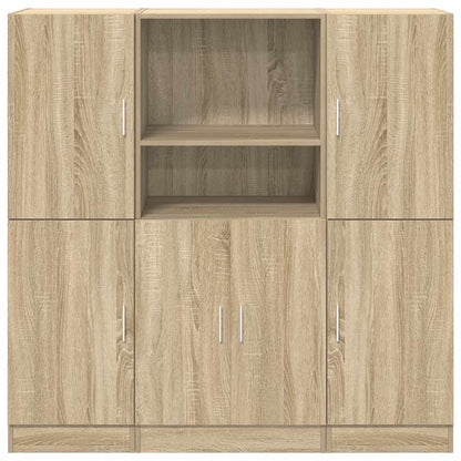 vidaXL 3 Piece Kitchen Cabinet Set Sonoma Oak Engineered Wood