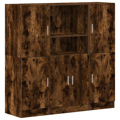 vidaXL 3 Piece Kitchen Cabinet Set Smoked Oak Engineered Wood