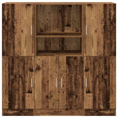 vidaXL 3 Piece Kitchen Cabinet Set Old Wood Engineered Wood