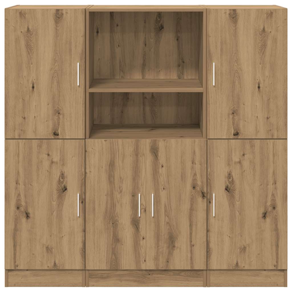 vidaXL 3 Piece Kitchen Cabinet Set Artisian Oak Engineered Wood