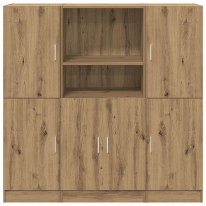 vidaXL 3 Piece Kitchen Cabinet Set Artisian Oak Engineered Wood