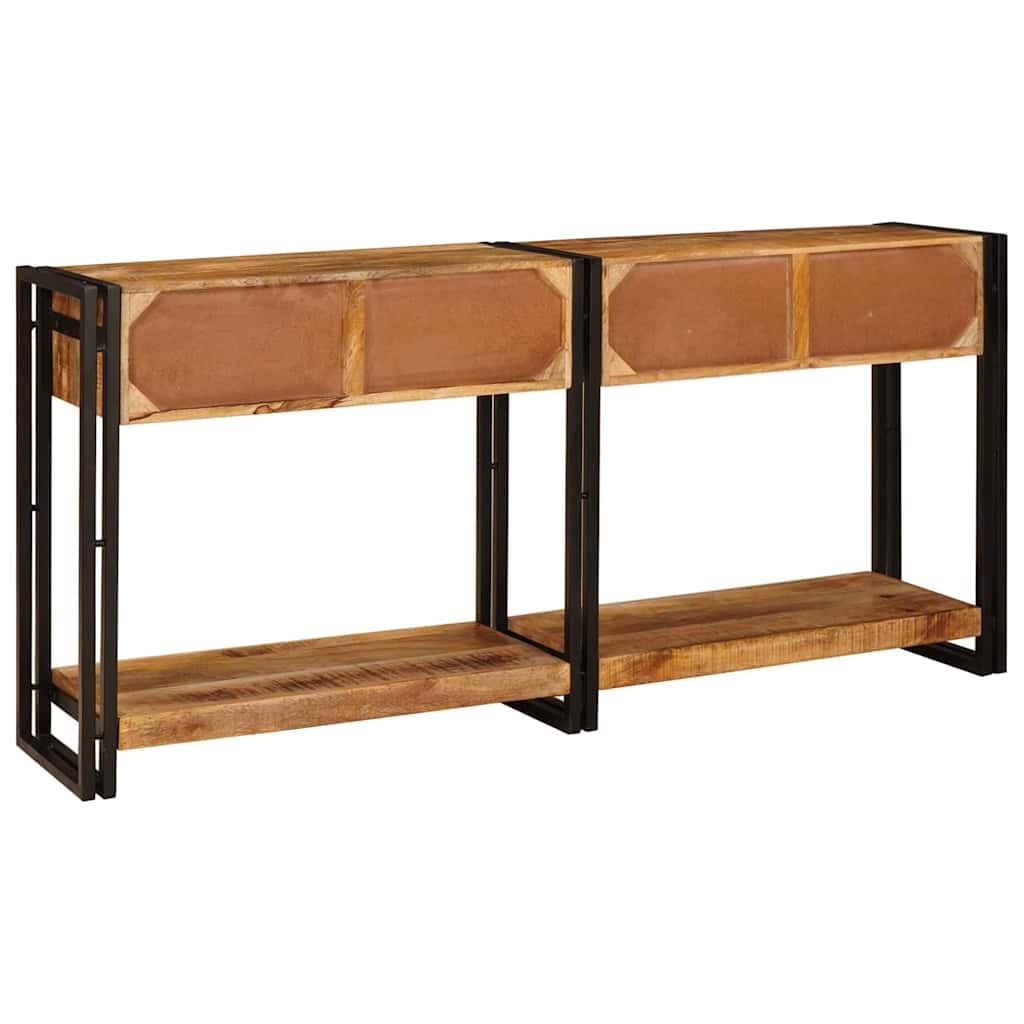 vidaXL Console Tables 2 pcs Brown 161 x 33 x 75 cm Solid Mango Wood