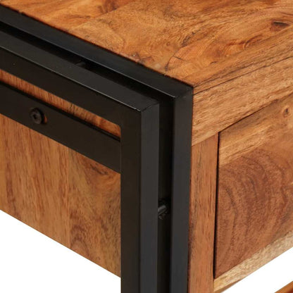 vidaXL Console Tables 2 pcs Brown 161 x 33 x 75 cm Solid Acacia Wood
