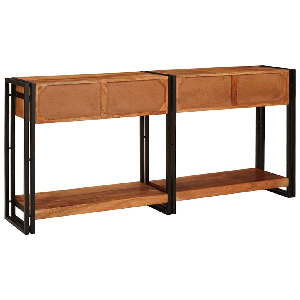 vidaXL Console Tables 2 pcs Brown 161 x 33 x 75 cm Solid Acacia Wood