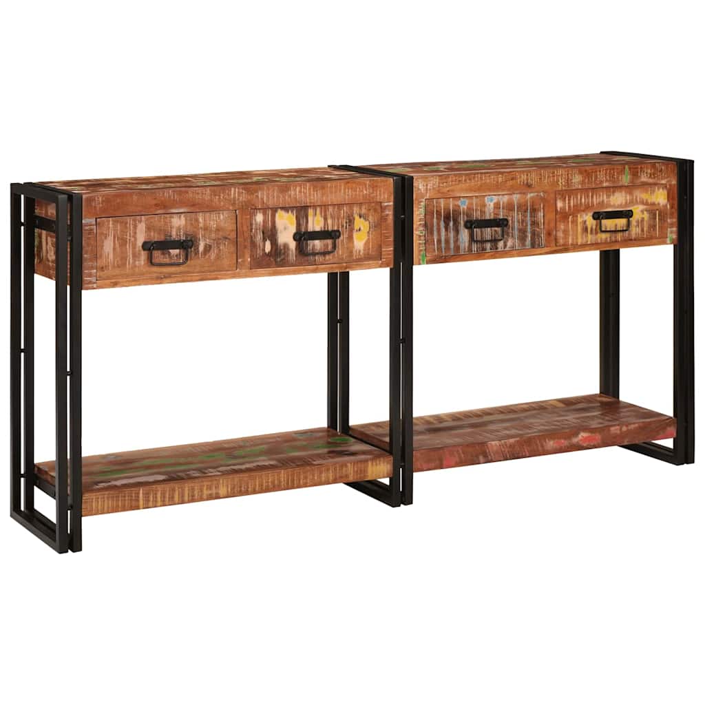 vidaXL Console Tables with Drawer 2 pcs Multicolour 161 x 33 x 75 cm