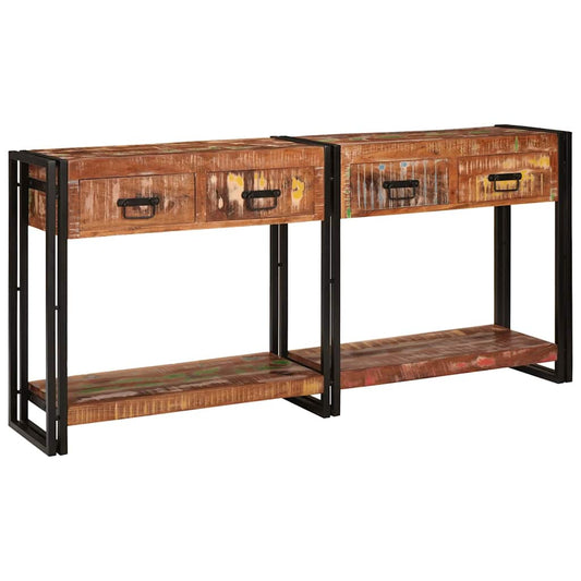 vidaXL Console Tables with Drawer 2 pcs Multicolour 161 x 33 x 75 cm