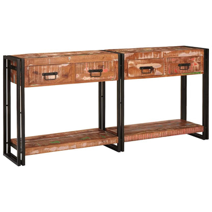vidaXL Console Tables with Drawer 2 pcs Multicolour 161 x 33 x 75 cm