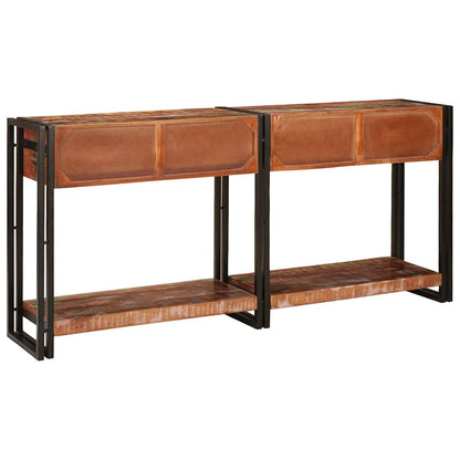 vidaXL Console Tables with Drawer 2 pcs Multicolour 161 x 33 x 75 cm