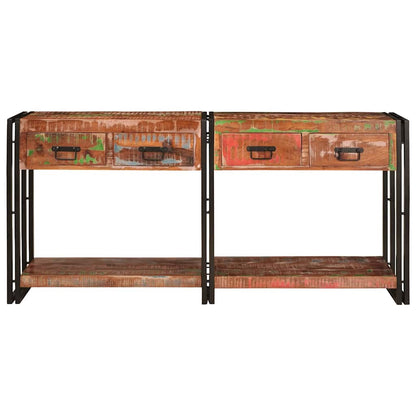vidaXL Console Tables with Drawer 2 pcs Multicolour 161 x 33 x 75 cm
