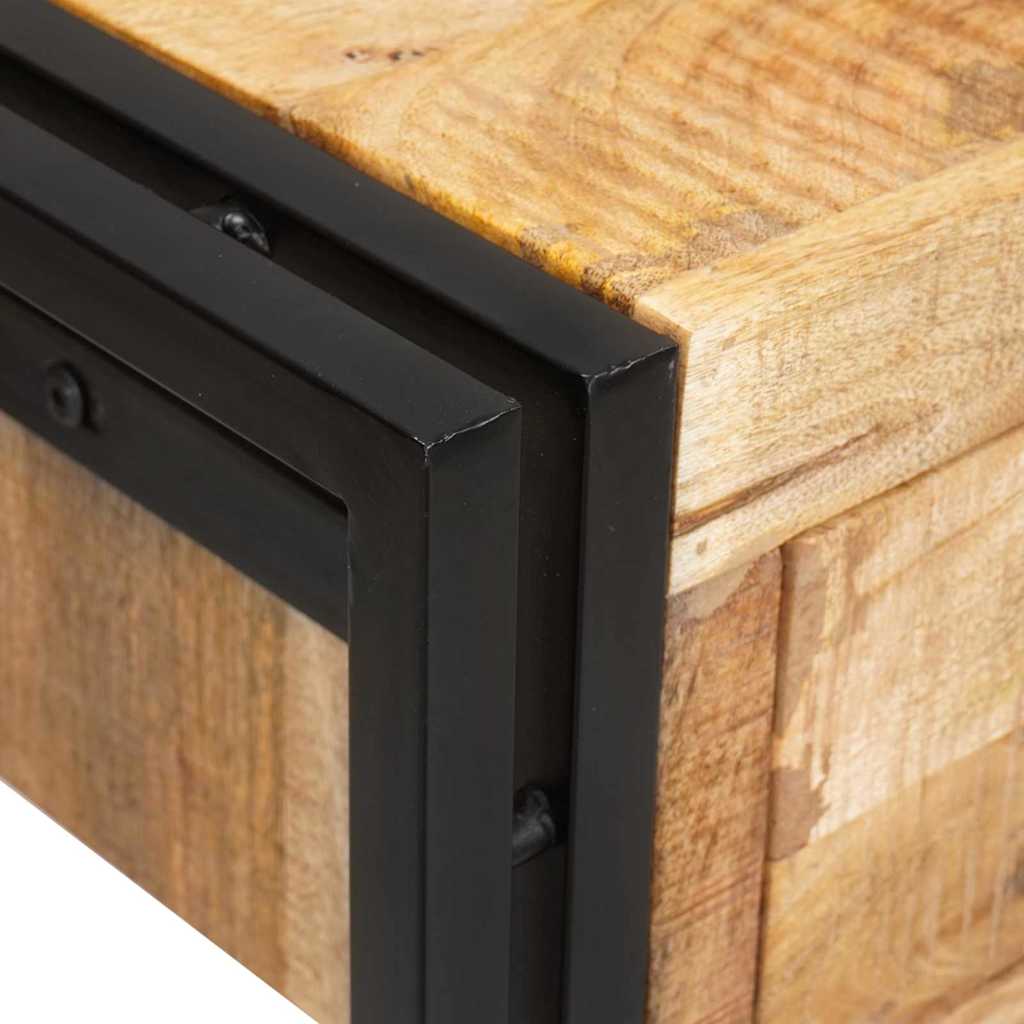 vidaXL Console Tables 2 pcs Brown 200 x 33 x 75 cm Solid Mango Wood