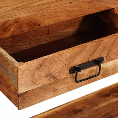 vidaXL Console Tables 2 pcs Brown 200 x 33 x 75 cm Solid Acacia wood